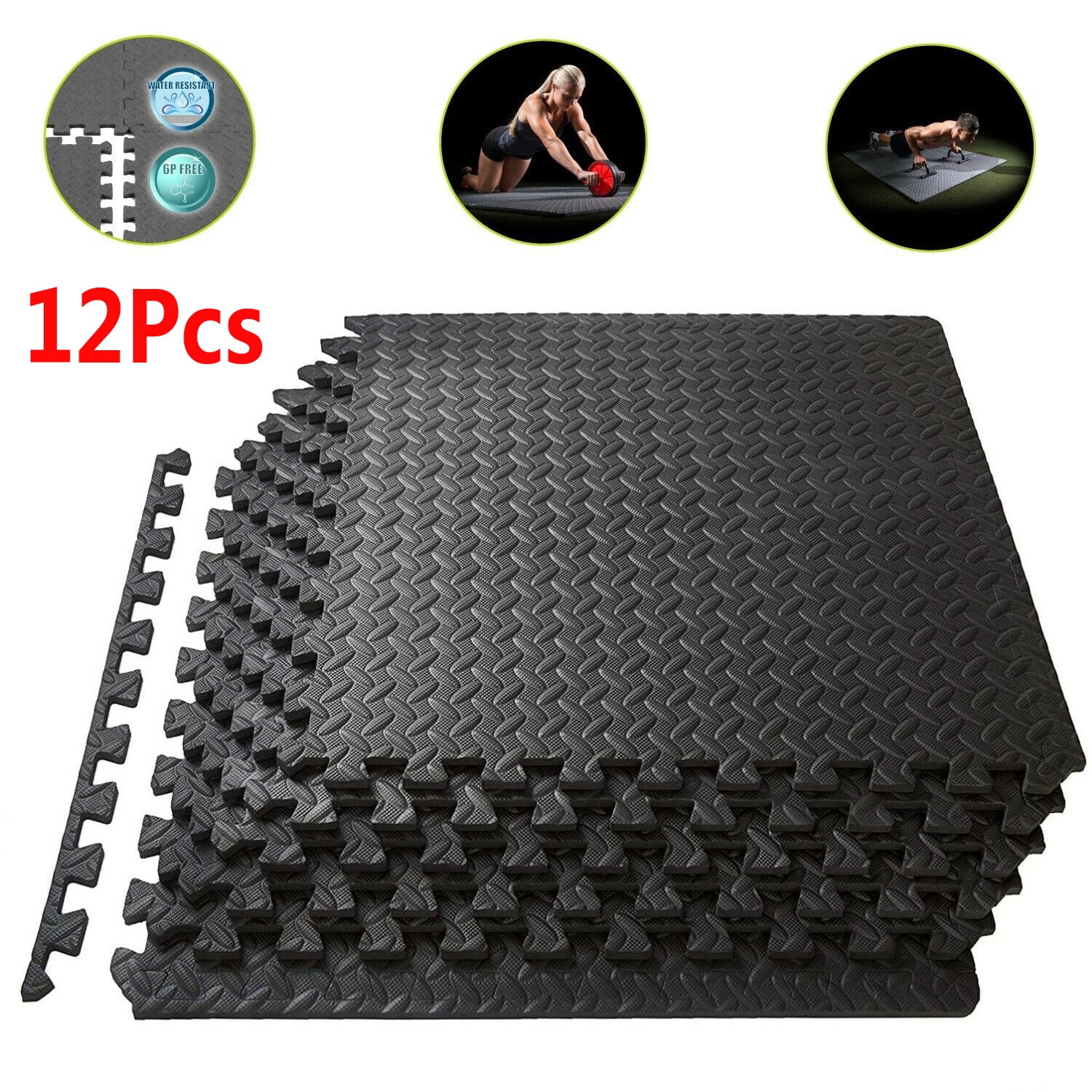 10mm Thick Gym Flooring Interlocking Floor Mats EVA Soft Foam Mat Yoga Tiles 