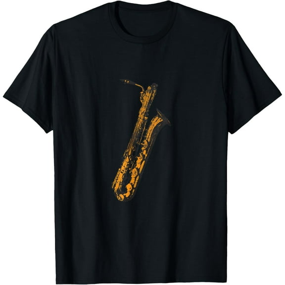 Vintage retro Baritone Saxophone Music T Shirt Bari Sax T-Shirt