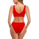 thumbnail image 2 of Conjunto de bikini deportivo para mujer, de dos piezas, acanalado, liso, para mujer Rojo CH Rojo CH Xishao ropa, 2 of 2