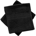 thumbnail image 4 of Beauty Threadz Fast Drying, Extra Absorbent, 100% Terry Cotton Washcloths, Black - 500 GSM Quality - Pack of 24, 4 of 7