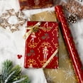 thumbnail image 5 of HOMERAL Christmas Wrapping Paper Roll - Red Gift Wrap with Nutcracker, Ballerina Girl, Berry and Snowflake - Perfect for Christmas - 17 Inch X 33 Feet, 5 of 6