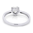 thumbnail image 5 of AFFY Simulated White Cubic Zirconia Solitaire Heart Promise Ring 14k White Gold Over Sterling Silver Gift For Her Ring Size-5, 5 of 7