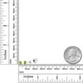 thumbnail image 2 of Gem Stone King Platinum Green Peridot Stud Earrings for Women Men (0.60 Cttw, Gemstone August Birthstone, Round 4MM), 2 of 6