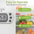 thumbnail image 5 of Asoricing Digital Refrigerator Thermometer 2 Pack, Thermometer Refrigerator with Large LCD Screen, Stand and Magnetic Back, for Room,Kitchen(White), 5 of 8
