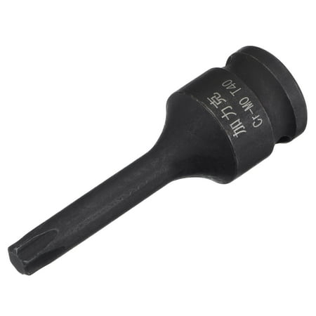 

Uxcell T40 Impact Torx Bit Socket 3/8 Square Drive 60mm Length CR-MO Metric Sizes