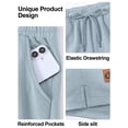 thumbnail image 6 of Men's Cotton Workout Shorts with Pockets,Casual Elastic Waist Drawstring Shorts 9" Inseam Dust Blue 38, 6 of 9
