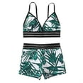 thumbnail image 4 of VBVC Bikini Set for Women Tummy Control Leaves Print Swimsuit Swimwear Beachwear 2 Piece Bathing Suit, 4 of 6