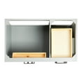 thumbnail image 6 of Ariel Hepburn 37 In. Left Offset Rectangle Sink Vanity With 1.5 In. Carrara White Countertop In Grey, 6 of 9