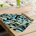 thumbnail image 4 of CounterArt "Gossamer Palms" 4-Pack Reversible Wedge Tabletop Placemats, 4 of 8