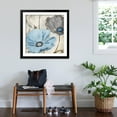thumbnail image 3 of Art.com Soft Floral Blue Gray Art Print by Jace Grey, Black Frame Wall Art, 38" x 38", 3 of 5