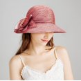 thumbnail image 4 of Women Organza Derby Church Wedding Fascinators Cloche Bucket Bowler Hat, 4 of 6