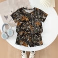 thumbnail image 3 of Grblisyd Outfits for Girls 10-12 Camo Maple Leaf Print Short Sleeve Crew Neck Tee Shirt and Loose Shorts Set Cute Summer Outfits, 3 of 6