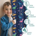 thumbnail image 3 of Blackout Kids Curtains,Dark Blue Space Dinosaur Pattern Childrens Insulated Curtains Set Of 2,Bedroom Essentials,Toddler Room Decor 42"x63", 3 of 5