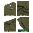 thumbnail image 5 of COOFANDY Men's 2 Pieces Linen Set Casual Henley Shirts Short Sleeve Beach Yoga Shorts Summer Pants Outfits, 5 of 5