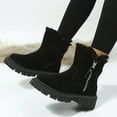 thumbnail image 3 of Thick Plush Snow Boots Women Faux Suede Non-slip Winter Shoes, 3 of 10