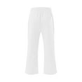 thumbnail image 4 of Capri Pants for Men Straight Fit Solid Color Capris with Pockets Casual Summer Cotton Linen Pants, 4 of 4