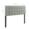 thumbnail image 5 of Tufted Headboard, Queen, Gray, Fabric, Hotel Bedroom, Modern Contemporary, HB38016, 5 of 8