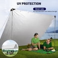 thumbnail image 4 of Heavy Duty Tarp 16 x 12 ft, Waterproof Tarps with Grommets Every 19.7", 10 Mil Thick Protective Tarps Cover, Large Multi-Purpose Tarps for Home,Boats,Cars,Camping,Protective Cover, (Silver), 4 of 7
