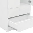 thumbnail image 6 of Polifurniture Denmark Modern 2 Door Bedroom Armoire with 2 Drawers, White, 6 of 10