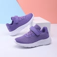 thumbnail image 7 of QUOTAY Fashion Autumn Children Girls Sports Shoes Flat Thick Bottom Lightweight Non Lace Up Easy Wear Mesh Upper Breathable Kids Slippers Girls 01_Purple，12-12.5 Years, 7 of 7