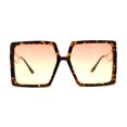 thumbnail image 1 of Womens Mod Luxe Square Plastic Butterfly Chic Sunglasses Tortoise Orange Yellow, 1 of 4