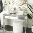 thumbnail image 3 of DecMode 47" x 32" Silver Wood Mirrored 2 Drawers Console Table, 1-Piece, 3 of 15