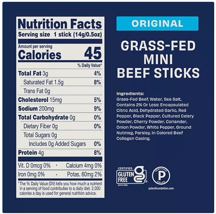Country Archer Original Mini Beef Sticks, 0.5 oz, 24 pk.