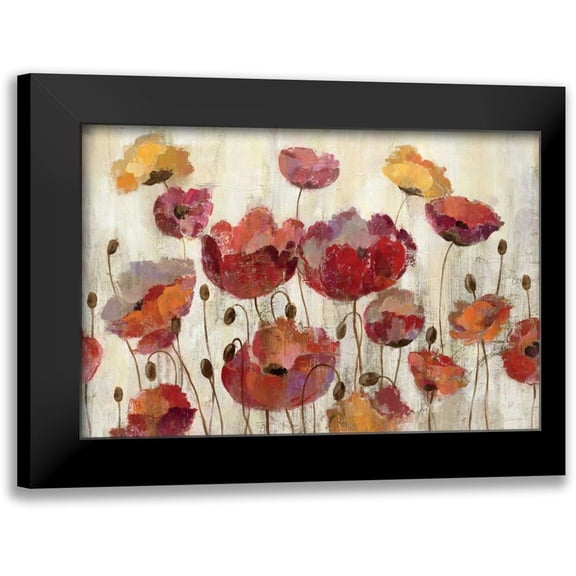 Vassileva, Silvia 14x11 Black Modern Framed Museum Art Print Titled - Poppies in the Rain