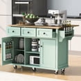thumbnail image 2 of Drop - Leaf Kitchen Cart with High - Capacity Tabletop | In Rectangular Shape, Good for Meal Preparation, 2 of 6