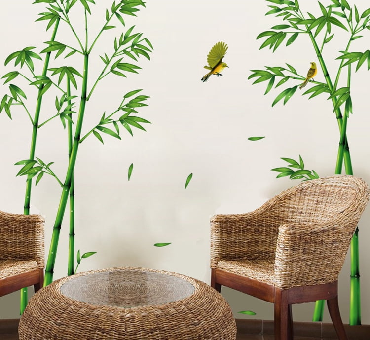 Fresh bamboo wall stickers