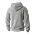 thumbnail image 6 of yuCgh Men's Fuzzy Fleece Hoodie, Oversized Cozy Warm Hooded Sweatshirt with Pocket, Winter Outerwear Pullover for Cold Weather Comfort and Style,Gray L, 6 of 6