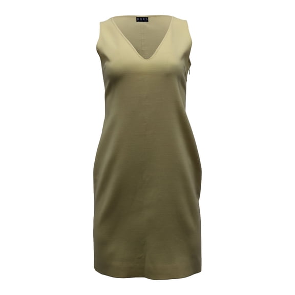 Pre-Owned Michael Kors Sleeveless Shift Dress in Yellow Wool