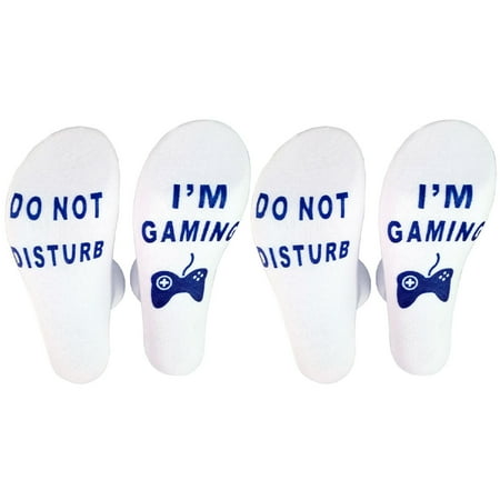 Do Not Disturb Gaming Socks Gamer Socks Funny Gifts for Teenage Boys Mens Womens Father Dad Husband Sons Kids Game Lovers