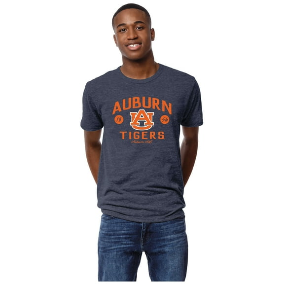 Men's League Collegiate Wear Heather Navy Auburn Tigers Victory Falls Tri-Blend T-Shirt