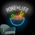 thumbnail image 2 of Handmadetneonsign Poke Is Life Neon Sign, Salad Wall Art Decor, Food Led Light, Kitchen Wall Decor 52085, 2 of 5