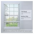thumbnail image 5 of Cordless Faux Wood Blind White 34 W x 36 H, Flush Inside Mount (No Valance Side Pieces/Returns Included, Arrives ½ Inch Narrower) Flush Inside Mount, White 34"W x 36"H, 5 of 9