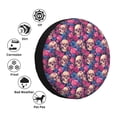 thumbnail image 4 of Naloa Skull rose blue flower PVC Leather Spare Tire Wheel Cover for Car Truck SUV Camper Trailer Universal Fit many size15 inch, 4 of 6