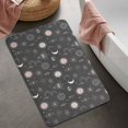 thumbnail image 2 of Dark Grey Mystical Pattern Bathroom Rugs Mat,Non Slip Microfiber Bathroom Rug,Rubber Backing,Soft Bathroom Mats for Bathroom Floor,Tub and Shower,20x32in(50x80cm), 2 of 5
