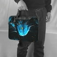 thumbnail image 6 of Psychedelic Blue Flower Laptop Bag, 13 inch Laptop or Tablet, Business Casual Laptop Bag, 6 of 8