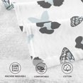 thumbnail image 3 of Wild Leopard Blue Butterfly Cotton Face Towels Soft Hand Towel Absorbent Bathroom Towel for Kitchen Hotel Decoration, 3 of 7