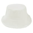 thumbnail image 2 of ruhuadgb Winter Bucket Hat Cozy Faux Lambswool Double-sided Reversible Thickened Fleece Solid Color Keep Warm Fisherman Hat, 2 of 8