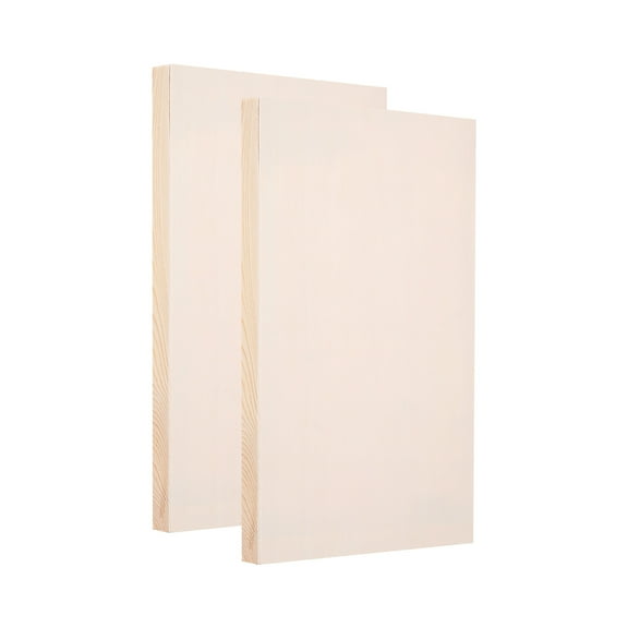 Uxcell 8 x 6 Inch Wood Panel Board, Unfinished Wood Canvas Square Wooden Deep Cradle Board for Painting Pouring 2 Pack