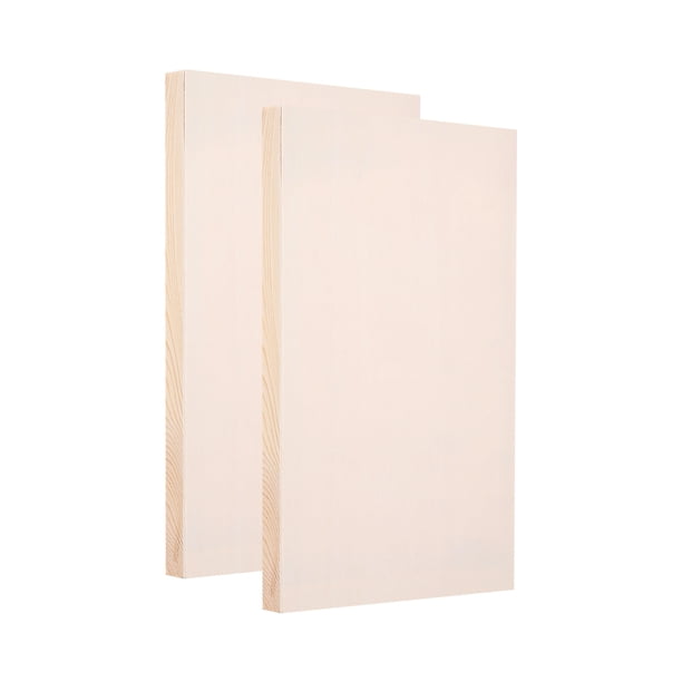 Uxcell Panel de Madera de 8 x 6 Pulgadas, Lienzo de Madera sin Acabado, Tablero de Madera Cuadrado Profundo para Pintura y Vertido, Paquete de 2