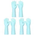 thumbnail image 1 of ULTECHNOVO 3 pares de guantes de cocina impermeables para lavar platos Guantes de goma Guantes protectores de manos para limpieza del hogar Jardinería (color al azar), 1 of 5