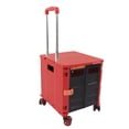 thumbnail image 1 of Utility Cart, Adjustable Pull Rod Rolling Crate 80KG 177LB Bearing TPE Rubber Wheel 55L Quiet Moving  for Camping, 1 of 8