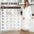 thumbnail image 6 of FUIALDOLG Cartoon Deer Costume Print Nightgowns for Women Long Sleeves Nightgown Soft Sleepwear Button V Neck Sleepshirt Long Nightgown for Pajama Party, Small, 6 of 7