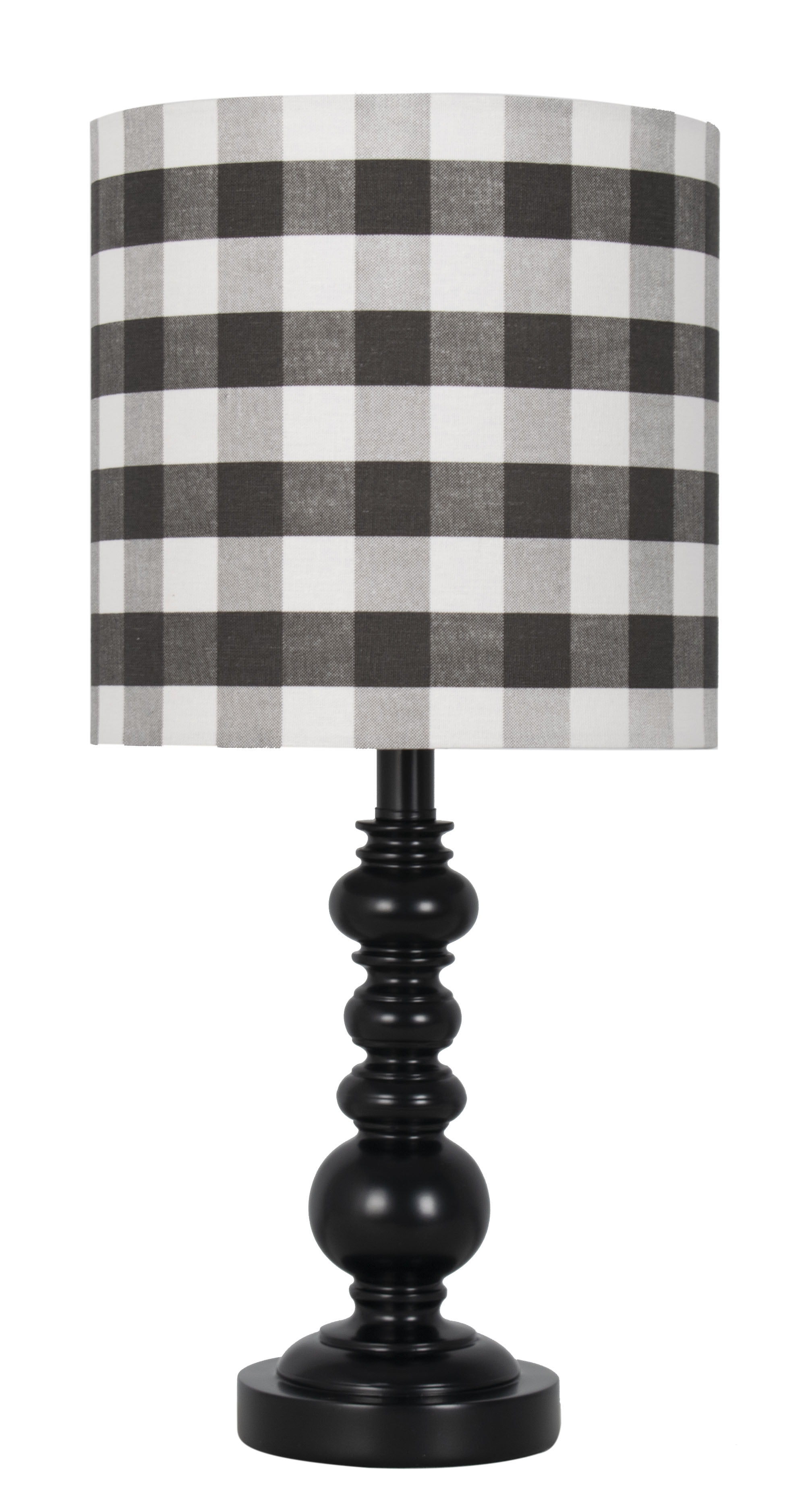 Mainstays Buffalo Check Table Lamp, Mainstays Black Shelf Table Lamp