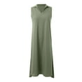 thumbnail image 4 of Dpytoraw Women's Summer Dress Linen Solid Color Dress Women’s Cocktail Dresses for Weddings, 4 of 5