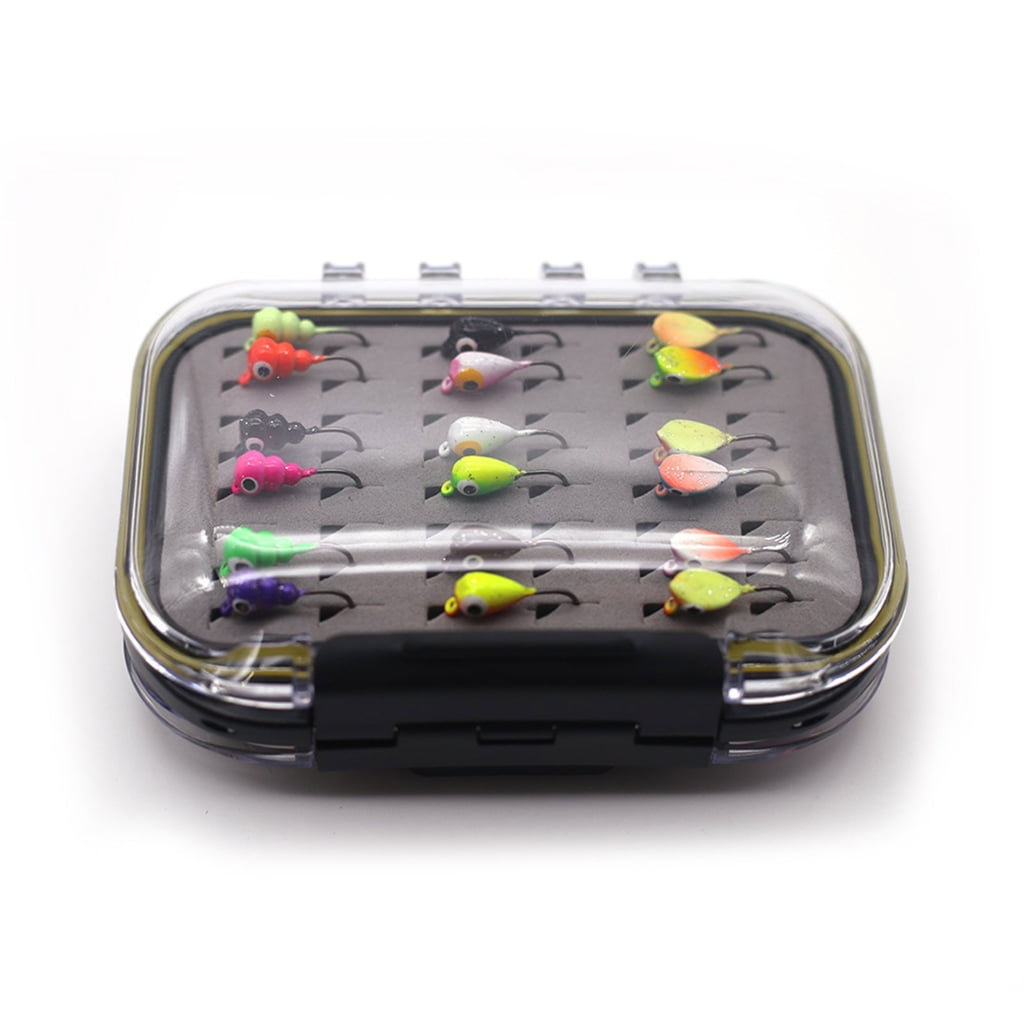 Aurgiarme 30/36pcs Winter Ice Fishing Jigs Set Ice Fishing Lure Set Sinking Metal Jigging Hard Baits Ice Fishing Gears Small Baits