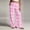 Pink1, variant on Maean Womens Polka Dots Pants Elastic Waist Straight Leg Lounge Trousers Casual Vacation Pant with Pockets